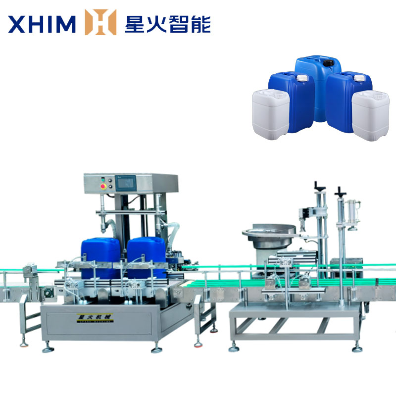 全自動液體稱重灌裝機-南京稱重灌裝旋蓋機係列