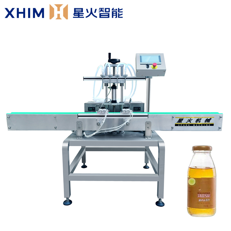 全自（zì）動四頭齒輪泵灌裝（zhuāng）機-小型（xíng）液體灌裝機械