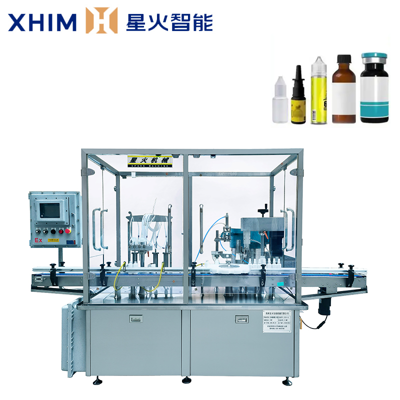小型自動灌裝旋蓋一體機-液體灌裝機設