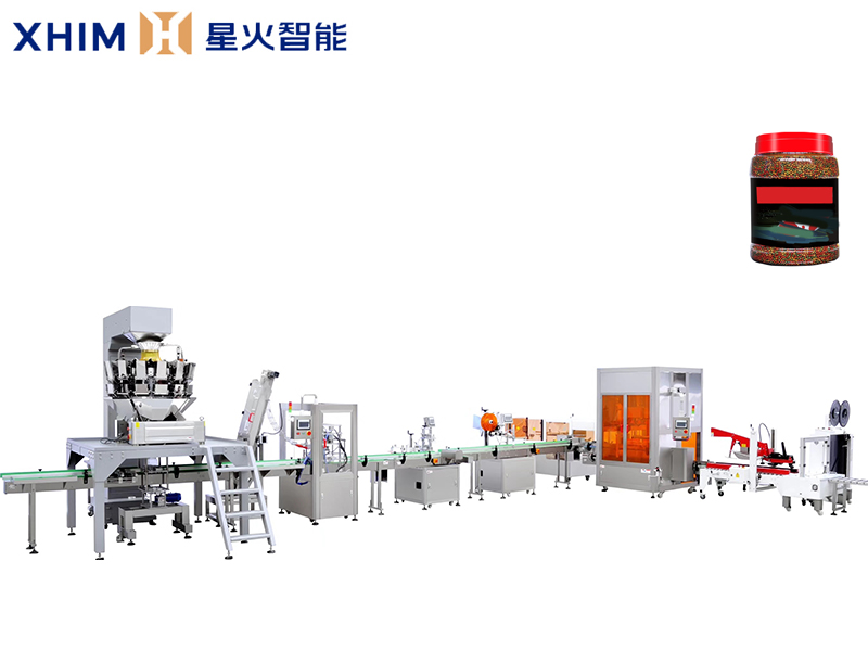 全自動組合秤灌裝生產線-大型（xíng）顆（kē）粒灌裝