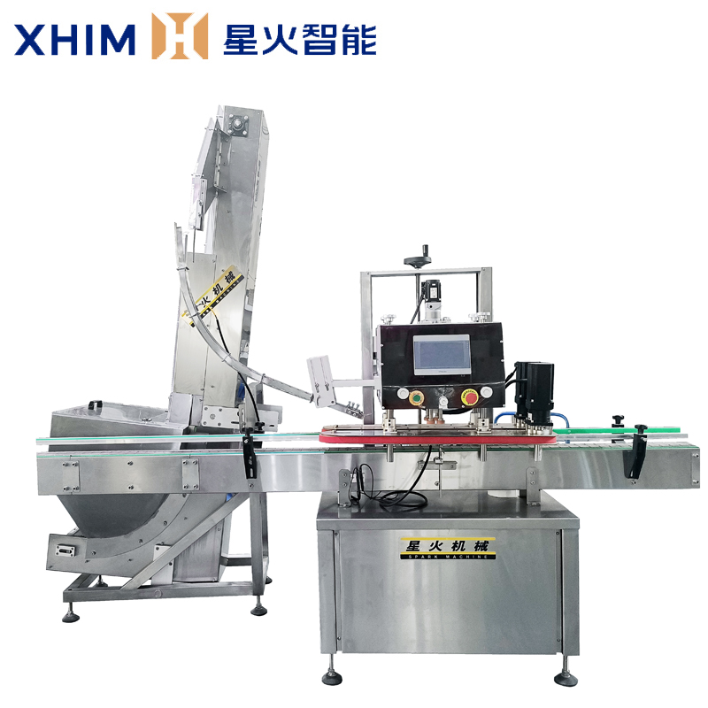 全自動（dòng）上蓋旋蓋機-塑料玻（bō）璃瓶自動旋蓋（gài）